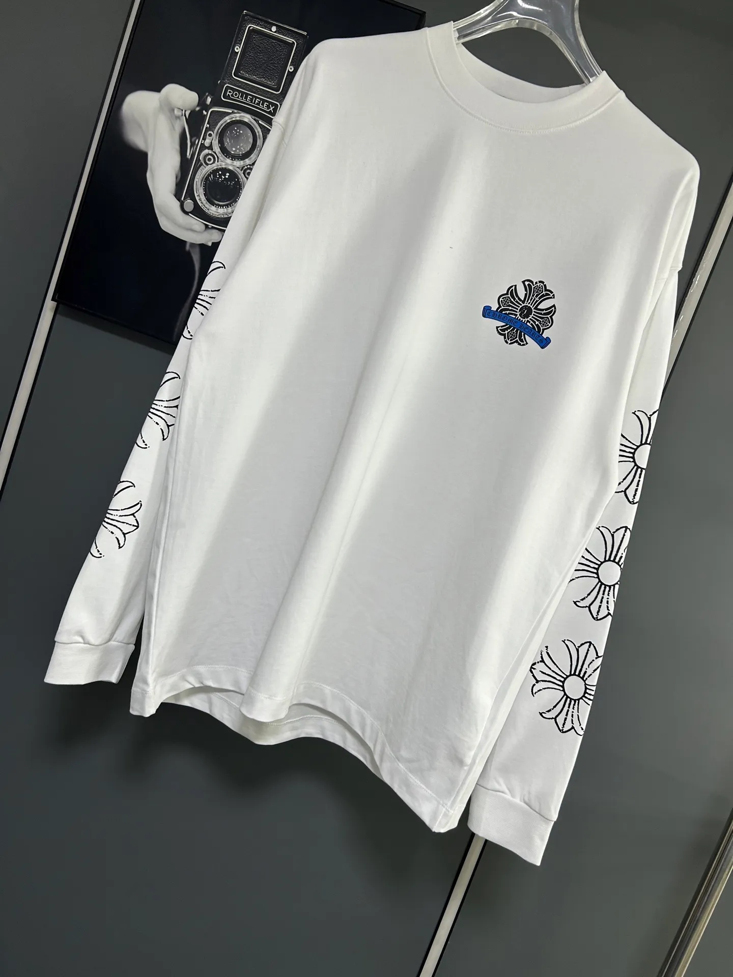 P230 2026 new (exclusive) Chrome Hearts autumn and winter limited edition heavyweight high-weight long-sleeved T-shirt, customized Dreamweaver Yayun ribbed cotton designer concept style Fabric: Heavy 380g Size: S M L XL Color: White Black